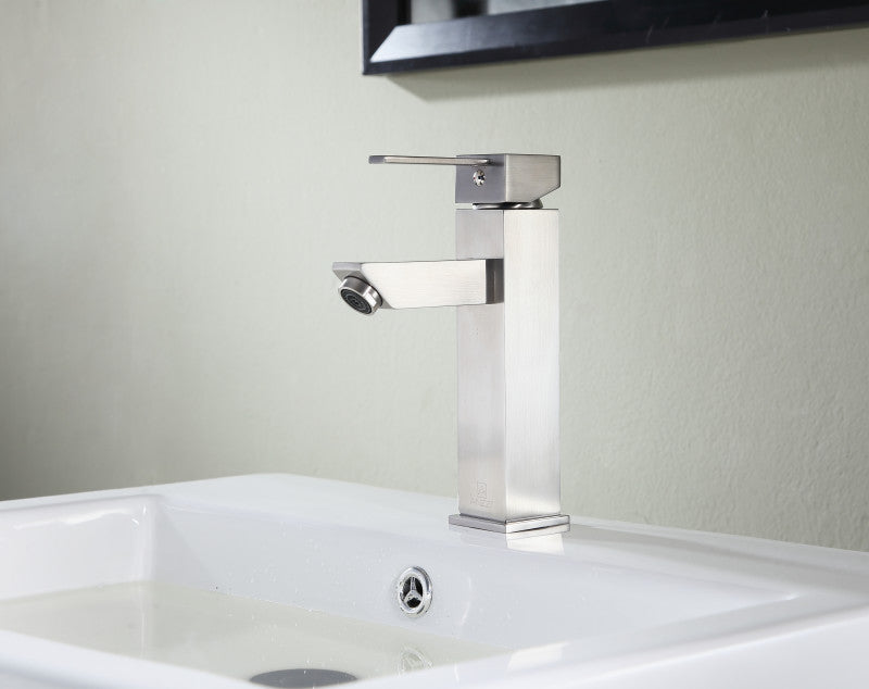 Pygmy Single Hole Single Handle Bathroom Faucet in Brushed Nickel