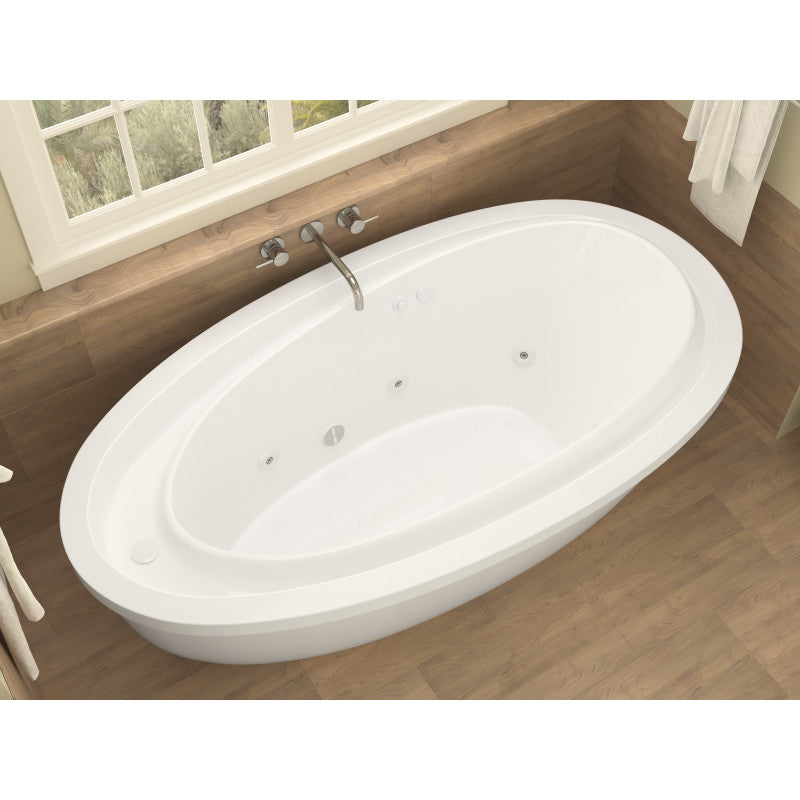 Atlantis Whirlpools Breeze 38 x 71 Oval Freestanding Whirlpool Jetted Bathtub