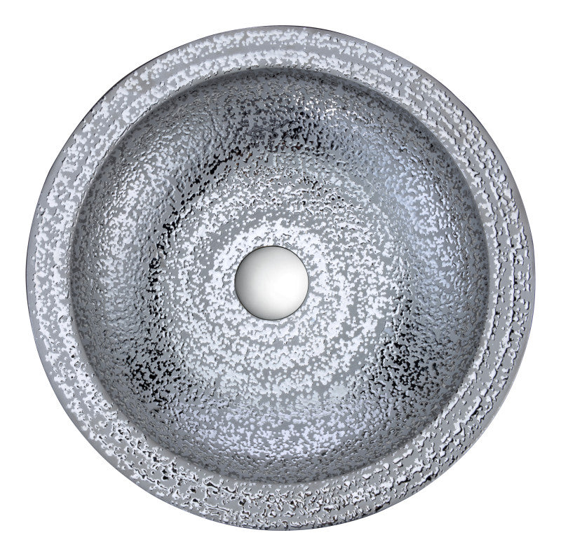 Levi Series Vessel Sink in Speckled Silver