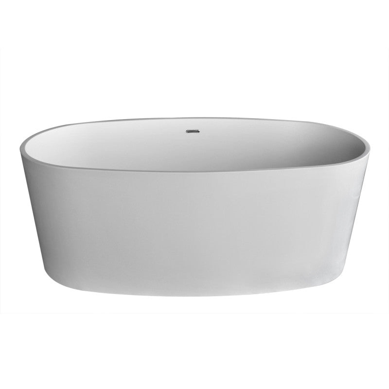 Atlantis Whirlpools Kurow 32 x 62 Artificial Stone Freestanding Bathtub