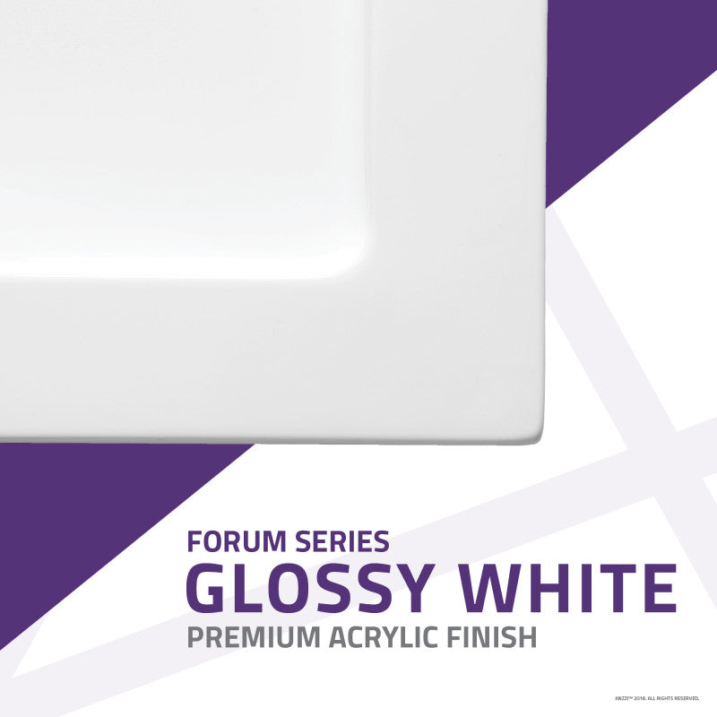Forum Base Series 48 in. L x 32 in. W Alcove Shower Shower Pan Base with Reversible Drain in Glossy White Marine Acrylic