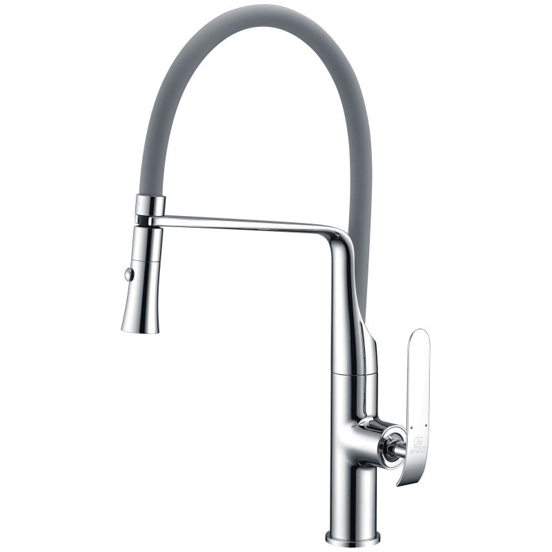 KF-AZ003 - Accent Single Handle Pull-Down Sprayer Kitchen Faucet in Polished Chrome