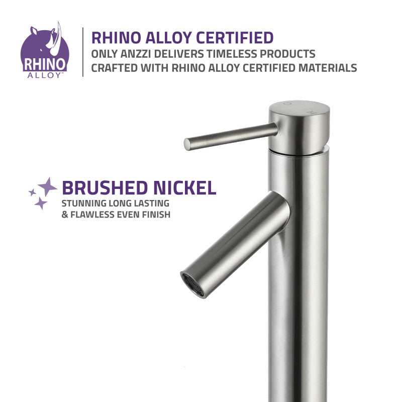 Valle Single Hole Single Handle Bathroom Faucet in Brushed Nickel