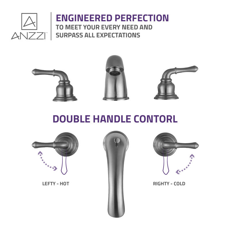 Prince 8 in. Widespread 2-Handle Bathroom Faucet in Brushed Nickel