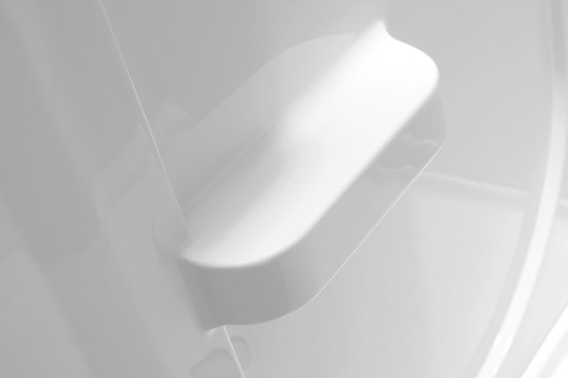 Mishra 38 in. x 38 in. x 75 in. 2-piece DIY Friendly Corner Shower Surround in White