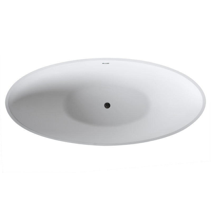 Atlantis Whirlpools Lucea 34 x 73 Artificial Stone Freestanding Bathtub