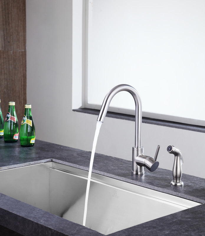 Farnese Single-Handle Standard Kitchen Faucet in Brushed Nickel