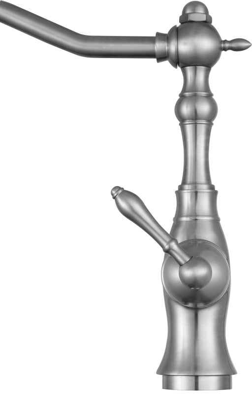 Highland Single-Handle Standard Kitchen Faucet with Side Sprayer in Brushed Nickel