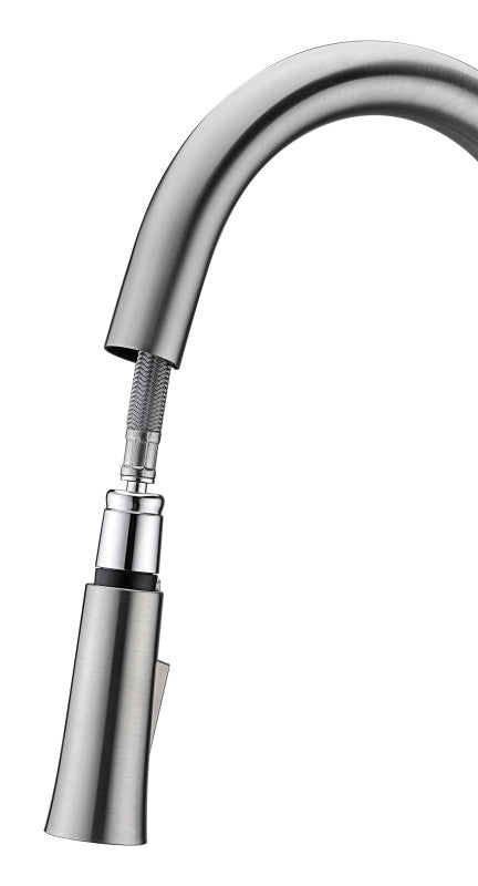 Serena Single Handle Pull-Down Sprayer Kitchen Faucet in Brushed Nickel