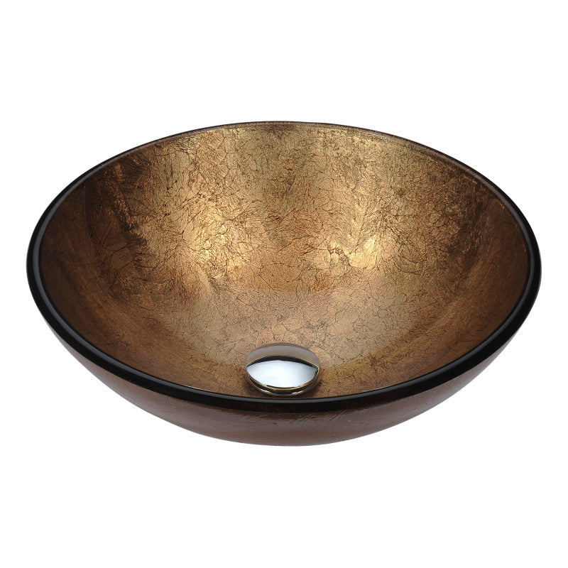 Posh Series Deco-Glass Vessel Sink in Celestial Earth
