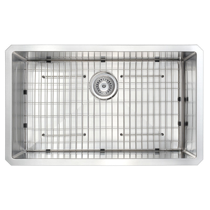 VANGUARD Undermount 30 in. Single Bowl Kitchen Sink with Accent Faucet