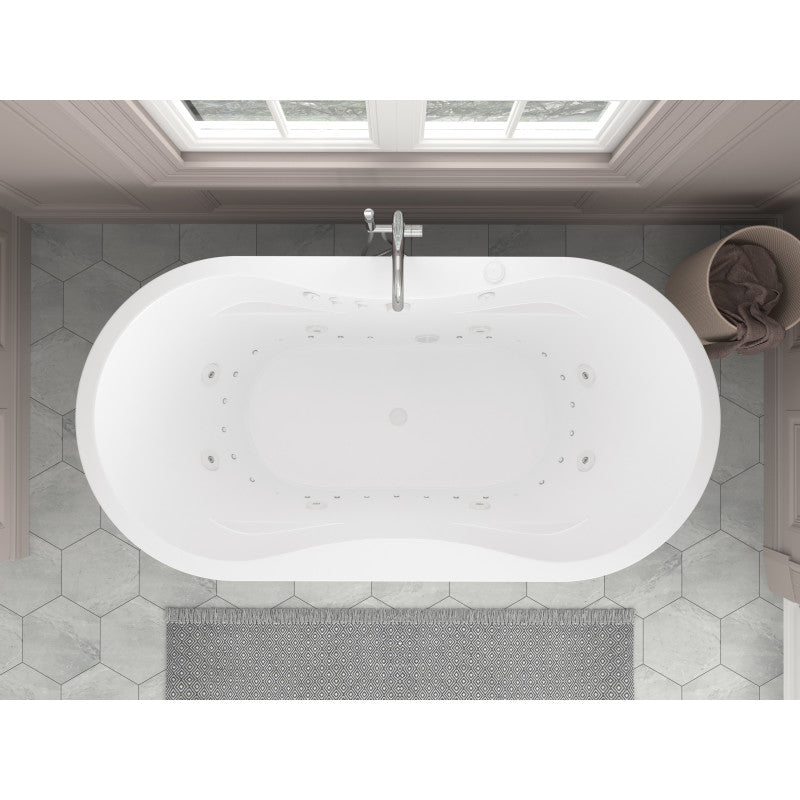 Atlantis Whirlpools Embrace 34 x 71 Oval Freestanding Air & Whirlpool Water Jetted Bathtub