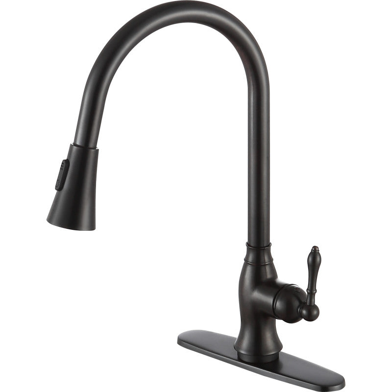 Rodeo Single-Handle Pull-Out Sprayer Kitchen Faucet in Brushed Nickel