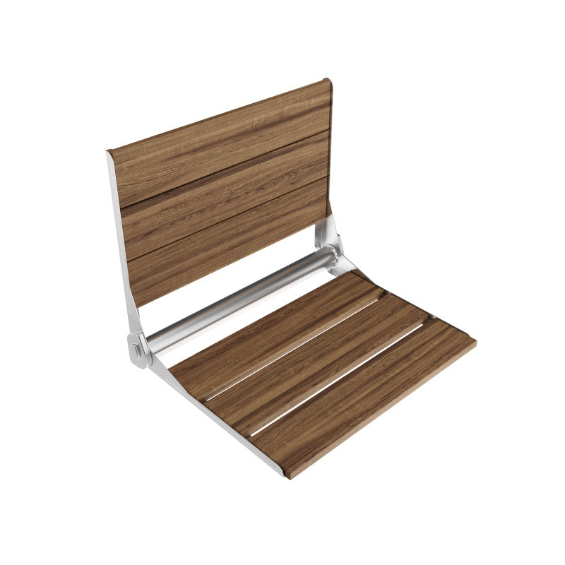 AC-AZ8208 - Isle 17 in. Teak Wall Mounted Folding Shower Seat