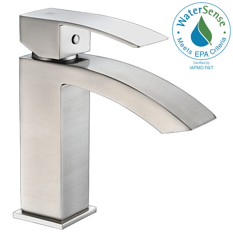 Revere Series Single Hole Single-Handle Low-Arc Bathroom Faucet in Brushed Nickel