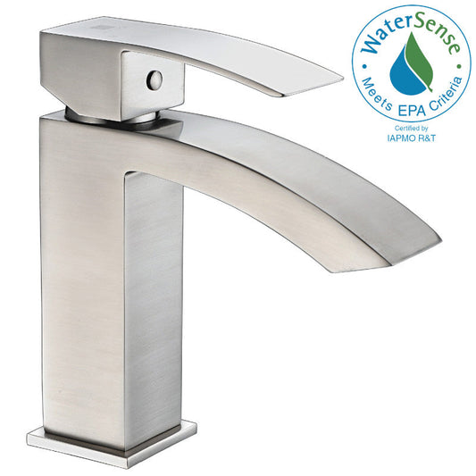 Revere Series Single Hole Single-Handle Low-Arc Bathroom Faucet in Brushed Nickel