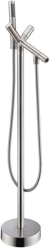 Havasu 2-Handle Claw Foot Tub Faucet with Hand Shower in Brushed Nickel