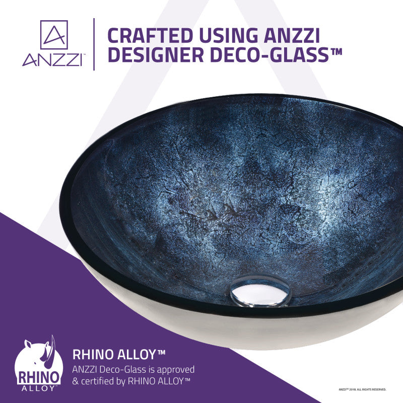 Makata Series Vessel Sink in Starlit Midnight