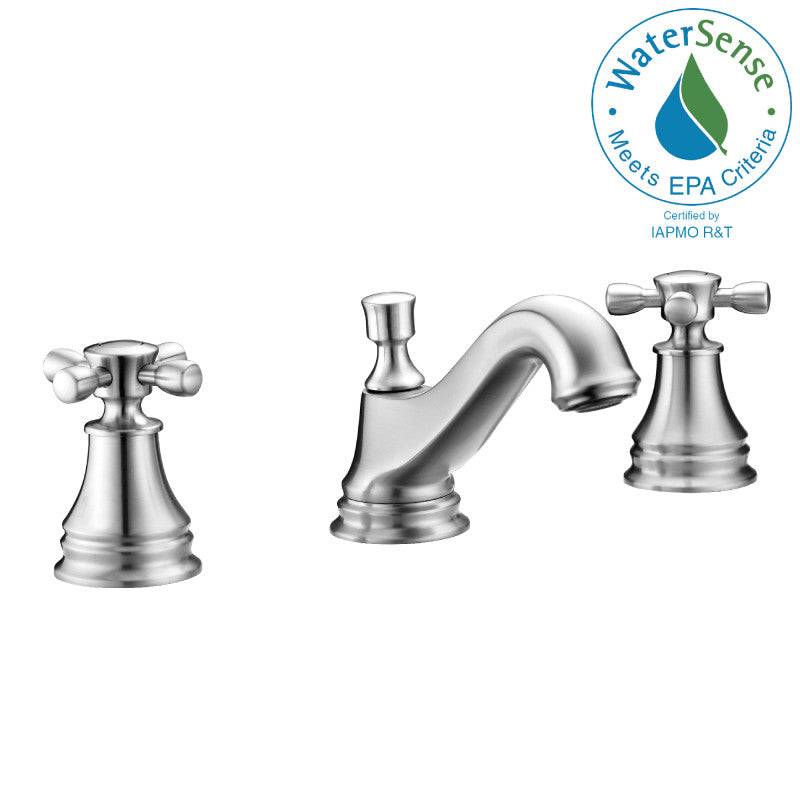 Melody Series 8 in. Widespread 2-Handle Mid-Arc Bathroom Faucet in Brushed Nickel