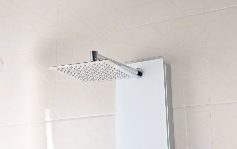 Leopard 60 in. 3-Jetted Full Body Shower Panel with Heavy Rain Shower and Spray Wand in White