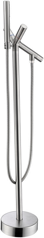 Havasu 2-Handle Claw Foot Tub Faucet with Hand Shower in Brushed Nickel