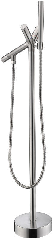 Havasu 2-Handle Claw Foot Tub Faucet with Hand Shower in Brushed Nickel