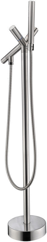 Havasu 2-Handle Claw Foot Tub Faucet with Hand Shower in Brushed Nickel