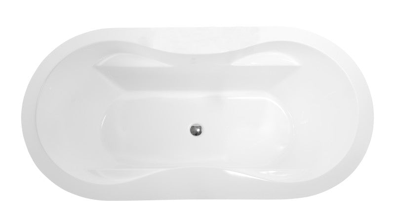 Bawris Series 5.42 ft. Freestanding Bathtub in White
