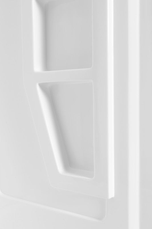 Sharman 36 in. x 36 in. x 74 in. 2-piece DIY Friendly Corner Shower Surround in White