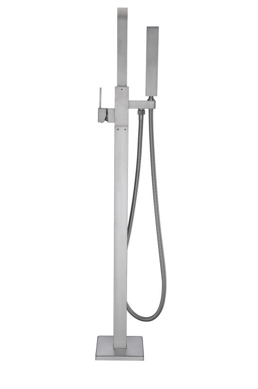 Victoria 2-Handle Claw Foot Tub Faucet with Hand Shower in Brushed Nickel