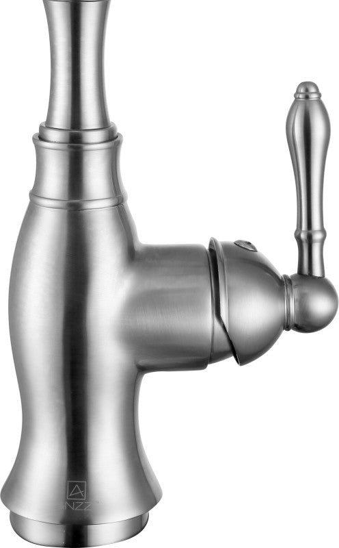 Highland Single-Handle Standard Kitchen Faucet with Side Sprayer in Brushed Nickel