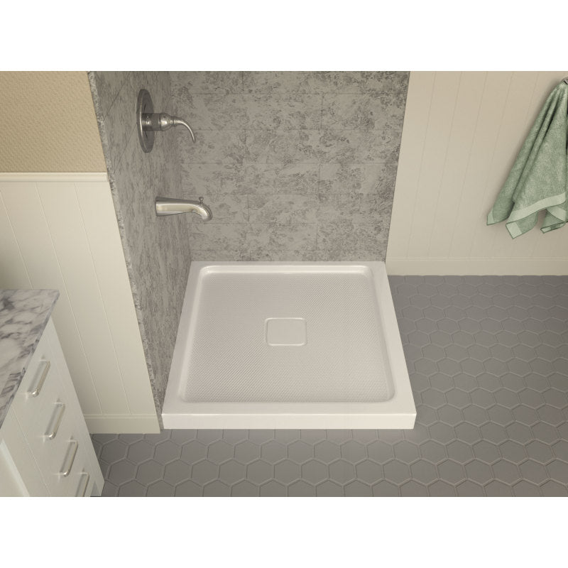 36 in. x 36 in. Double Threshold Shower Base in White