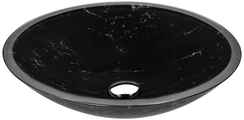LS-AZ8197 - Lepea Series Vessel Sink in Marbled Black