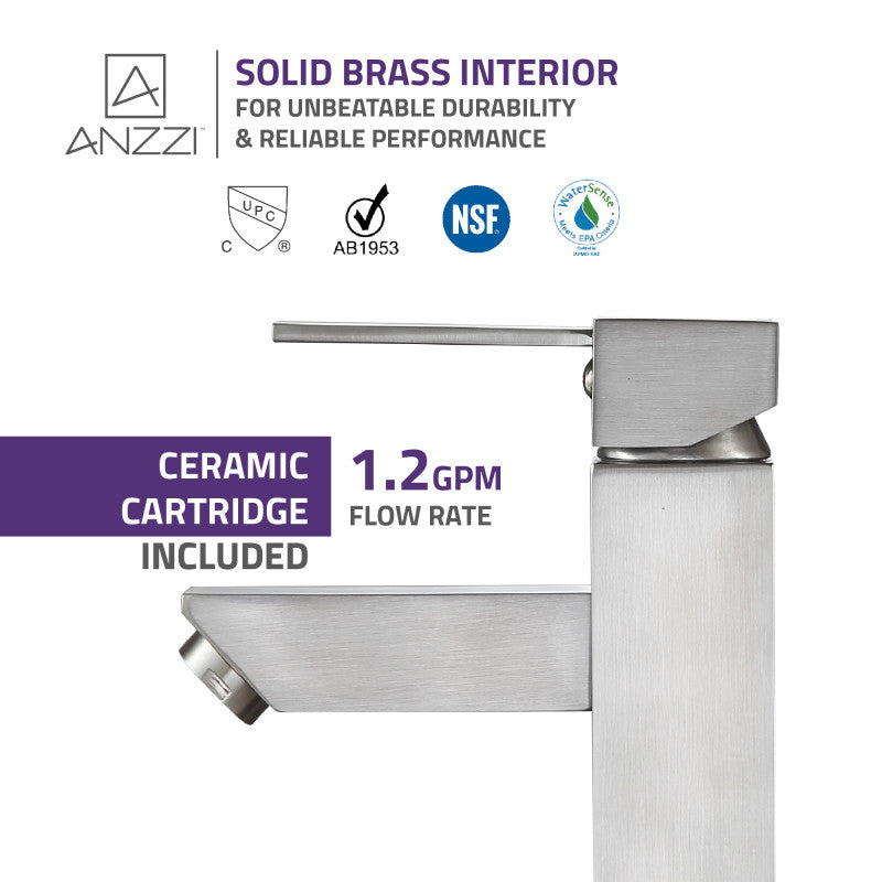 Pygmy Single Hole Single Handle Bathroom Faucet in Brushed Nickel