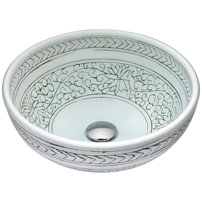 LS-AZ8204 - Satui Series Vessel Sink in Décor White