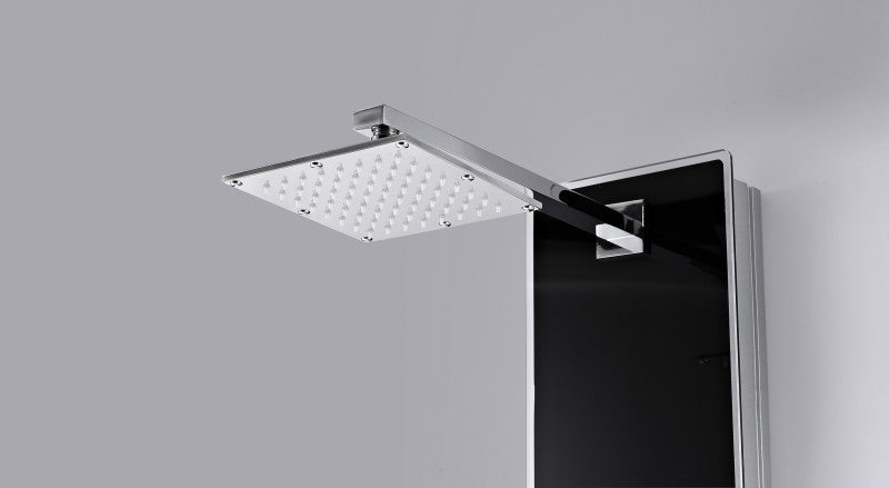Llano Series 60 in. Full Body Shower Panel System with Heavy Rain Shower and Spray Wand in Black