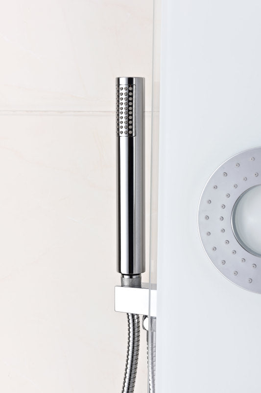 Lynx 58 in. 3-Jetted Full Body Shower Panel with Heavy Rain Shower and Spray Wand in White