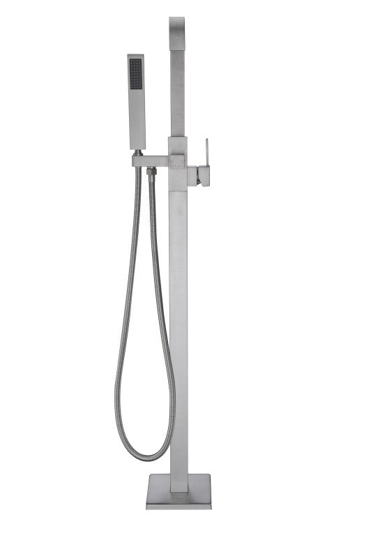 Victoria 2-Handle Claw Foot Tub Faucet with Hand Shower in Brushed Nickel
