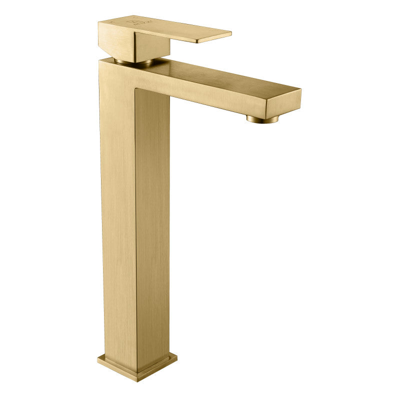 Enti Series Single Hole Single-Handle Vessel Bathroom Faucet in Brushed Brass