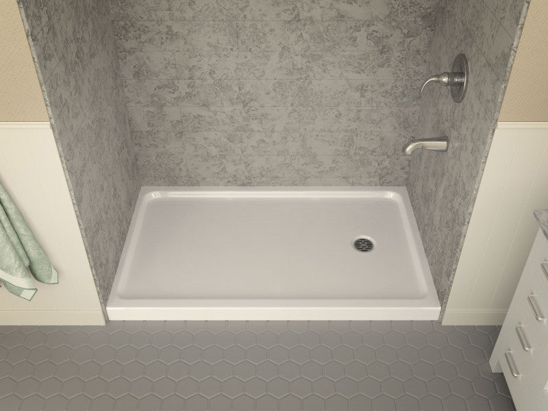 Nautilus Series 60 in. x 36 in. Shower Base in White