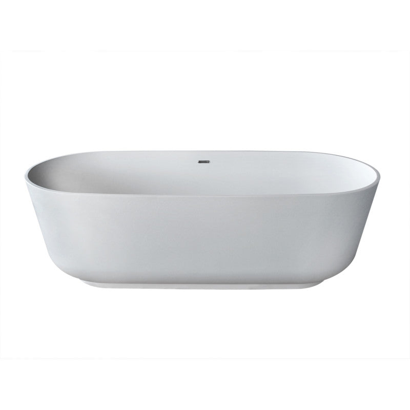 Atlantis Whirlpools Asaro 32 x 71 Artificial Stone Freestanding Bathtub