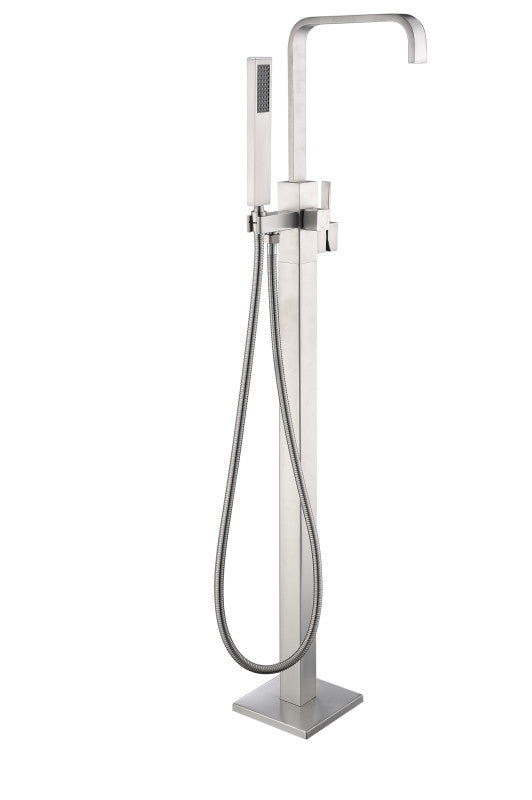 Victoria 2-Handle Claw Foot Tub Faucet with Hand Shower in Brushed Nickel