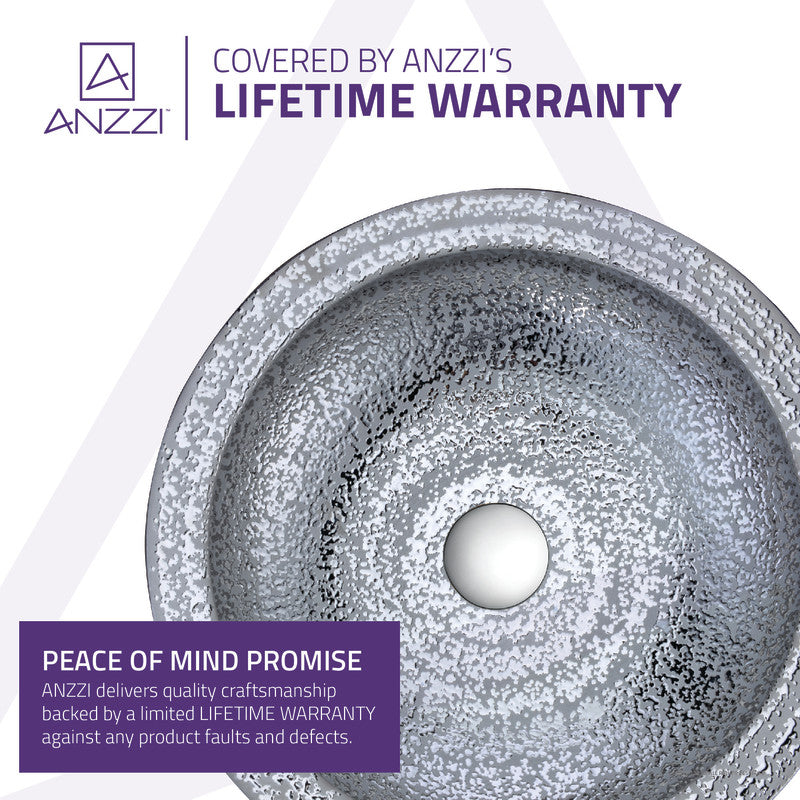 Regalia Series Vessel Sink in Speckled Silver