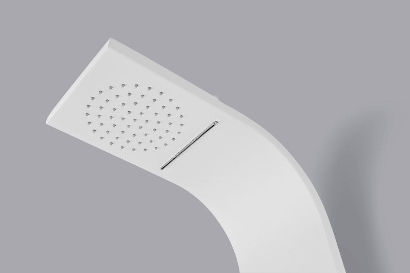 Lyric 64 in. 6-Jetted Full Body Shower Panel with Heavy Rain Shower and Spray Wand in White