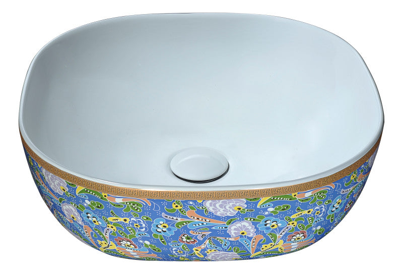 Byzantian Series Ceramic Vessel Sink in Byzantine Mosaic Finish