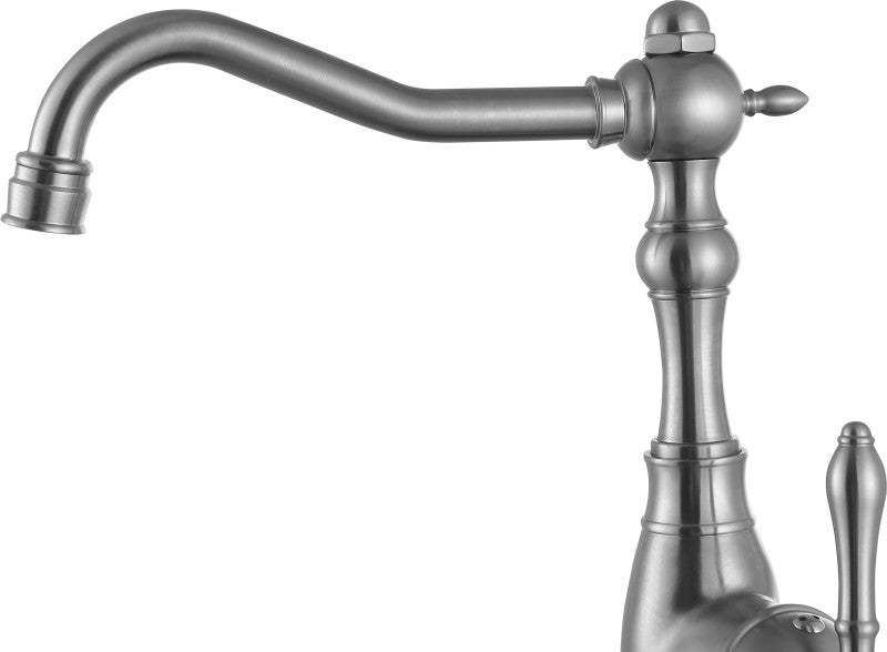 Highland Single-Handle Standard Kitchen Faucet with Side Sprayer in Brushed Nickel