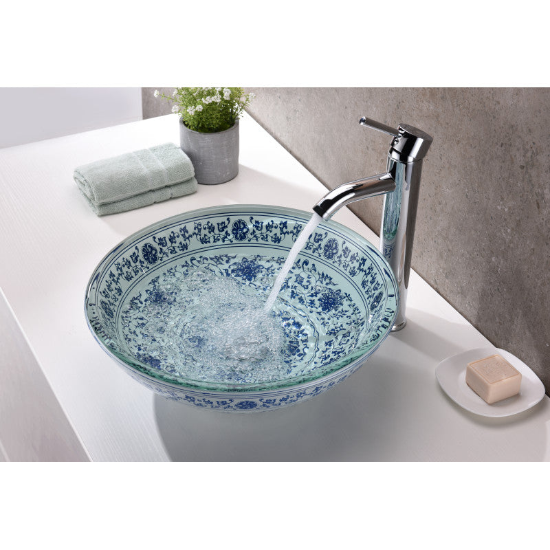 Satui Series Vessel Sink in Décor White