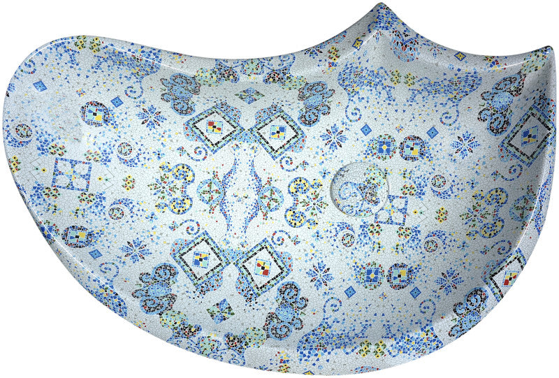 Byzantian Series Ceramic Vessel Sink in Byzantine Mosaic Finish