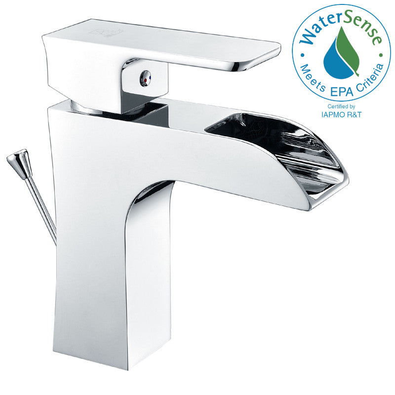 L-AZ019 - Forza Series Single Hole Single-Handle Low-Arc Bathroom Faucet in Polished Chrome