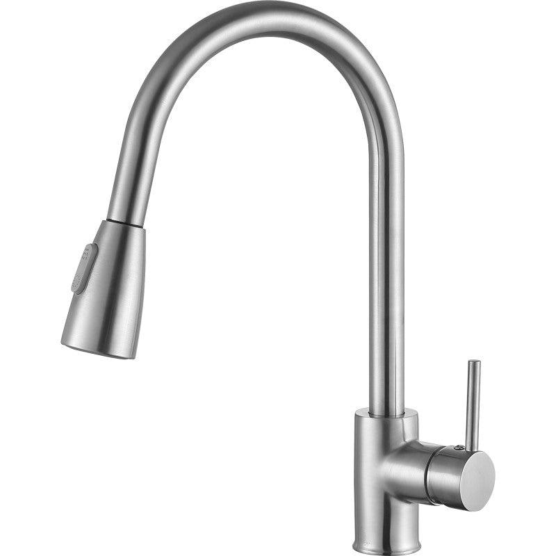 Sire Single-Handle Pull-Out Sprayer Kitchen Faucet in Brushed Nickel